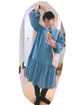 「ベレー帽女子」｜こがさん（レディース・152cm）の春コーディネート