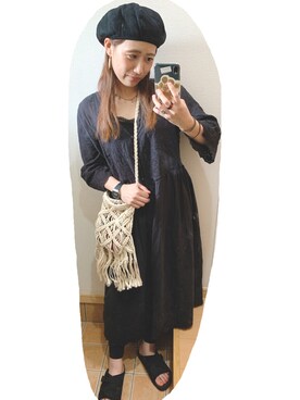 「ベレー帽女子」｜こがさん（レディース・152cm）の秋コーディネート