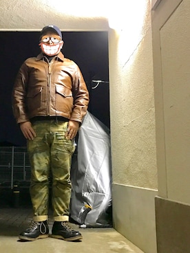 「OLDMAN（オールドマン）のアイテム」を使った、gottusoさん（メンズ・179cm）の春コーディネート