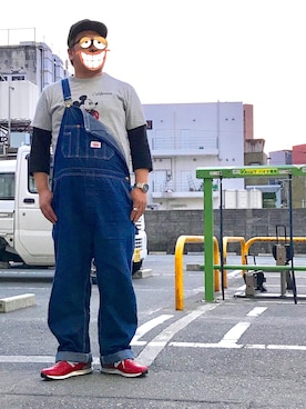 「ミッキーT」｜「アイテム（オールインワン・サロペット）」を使った、gottusoさん（メンズ・179cm）の夏コーディネート