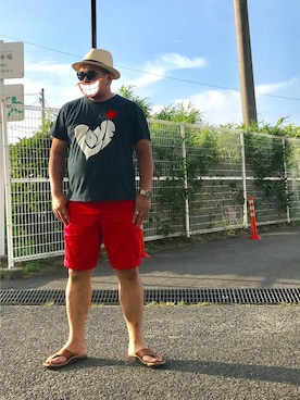 「LOVE」｜「アイテム（アクセサリー）」を使った、gottusoさん（メンズ・179cm）の夏コーディネート