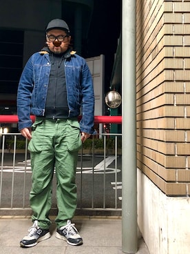 「ヒゲメガネ」｜「アイテム（ジャケット/アウター）」を使った、gottusoさん（メンズ・179cm）の春コーディネート