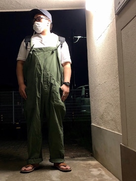 「Engineered Garments（エンジニアードガーメンツ）のアイテム（オールインワン・サロペット）」を使った、gottusoさん（メンズ・179cm）の秋コーディネート