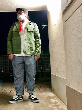 「ヒッコリー」｜「アイテム（財布/小物）」を使った、gottusoさん（メンズ・179cm）の春コーディネート