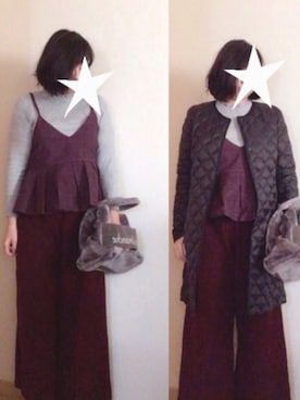 「WEAR昭和部」｜「アイテム（ダウンジャケット/コート）」を使った、KOKKO*さん（レディース・153cm）の冬コーディネート