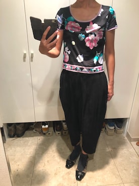 「オムプリッセイッセイミヤケ」｜「アイテム（Tシャツ/カットソー）」を使った、popotanさん（レディース・162cm）の夏コーディネート