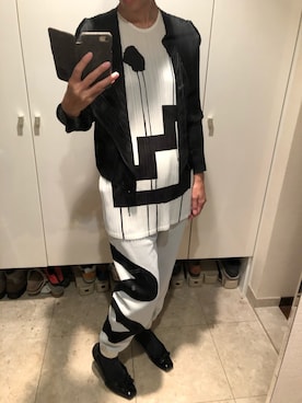 「PLEATS PLEASE（プリーツプリーズ）のアイテム（ジャケット/アウター）」を使った、popotanさん（レディース・162cm）の秋コーディネート