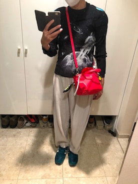 「オムプリッセイッセイミヤケ」｜「アイテム（Tシャツ/カットソー）」を使った、popotanさん（レディース・162cm）の冬コーディネート