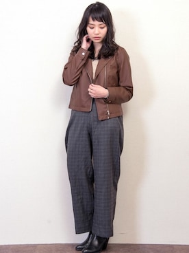 「florist」｜「アイテム（ジャケット/アウター）」を使った、FLORIST(フローリスト)さん（レディース・156cm）の冬コーディネート