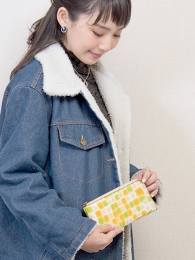 「アイテム（財布）」を使った、FLORIST(フローリスト)さん（レディース・156cm）の冬コーディネート