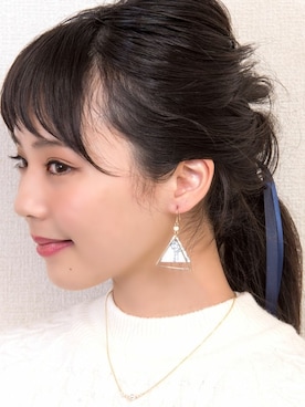 「florist（フローリスト）のアイテム（ピアス（両耳用））」を使った、FLORIST(フローリスト)さん（レディース・156cm）の冬コーディネート