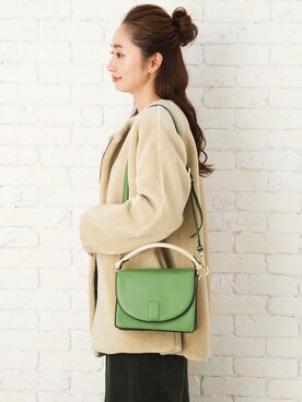 「アイテム（ハンドバッグ、グリーン系）」を使った、FLORIST(フローリスト)さん（レディース・170cm）の秋コーディネート