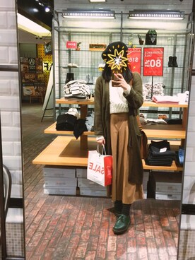 「H&M（エイチ・アンド・エム）のアイテム（ダッフルコート）」を使った、𝙰𝚗𝚝𝚘𝚗𝚒𝚊さん（レディース・159cm）の冬コーディネート