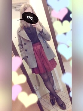 「アイテム（ピーコート）」を使った、shさん（レディース・163cm・20代）の冬コーディネート