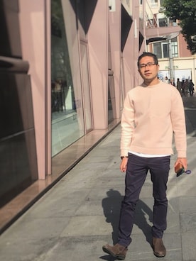 「ECCO（エコー）のアイテム（ブーティ）」を使った、OT熊さん（メンズ・170cm）の秋コーディネート