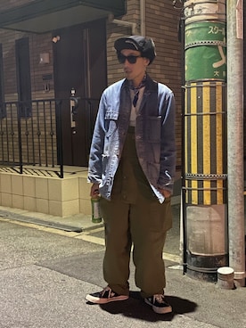 「やっぱりストリートが好き」｜「アイテム（サロペット/オーバーオール）」を使った、endyさん（メンズ・173cm）の秋コーディネート
