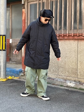 「NIKEACG」｜「アイテム（キャップ）」を使った、endyさん（メンズ・173cm）の冬コーディネート