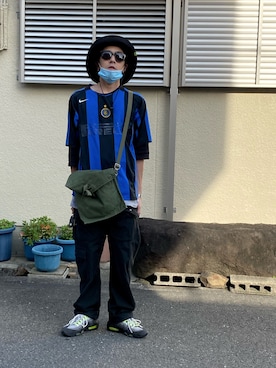 「ハット」｜「アイテム（ジャージ）」を使った、endyさん（メンズ・173cm）の春コーディネート