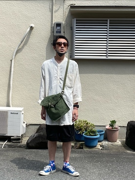 「ZUCCa（ズッカ）のアイテム」を使った、endyさん（メンズ・173cm）の夏コーディネート