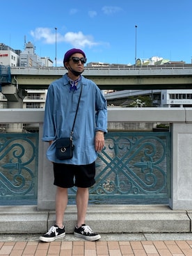 「GIVENCHY（ジバンシイ）のアイテム（アクセサリー）」を使った、endyさん（メンズ・173cm）の秋コーディネート
