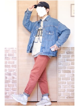 「BEAMS（ビームス）のアイテム（デニムジャケット）」を使った、Na.2さん（メンズ・170cm）の冬コーディネート