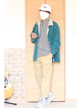 「FILA（フィラ）のアイテム（帽子）」を使った、Na.2さん（メンズ・170cm）の春コーディネート