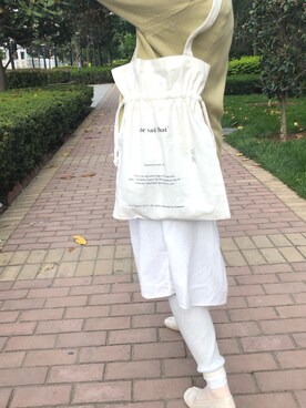 「日系极简」｜「アイテム（スリッポン）」を使った、kkkkkkdodoさん（レディース・155cm）の春コーディネート