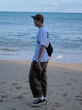 「DW（ディーダブリュー）のアイテム」を使った、Weiさん（メンズ・177cm）の夏コーディネート