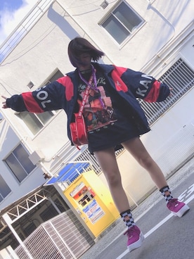「ライブ」｜「アイテム（ナイロンジャケット）」を使った、みささん（レディース・150cm）の冬コーディネート