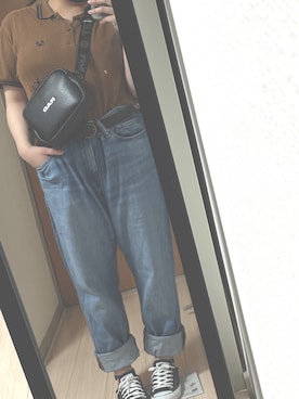 「H&M（エイチ・アンド・エム）のアイテム（ポロシャツ）」を使った、ももたろうさん（レディース・158cm）の春コーディネート