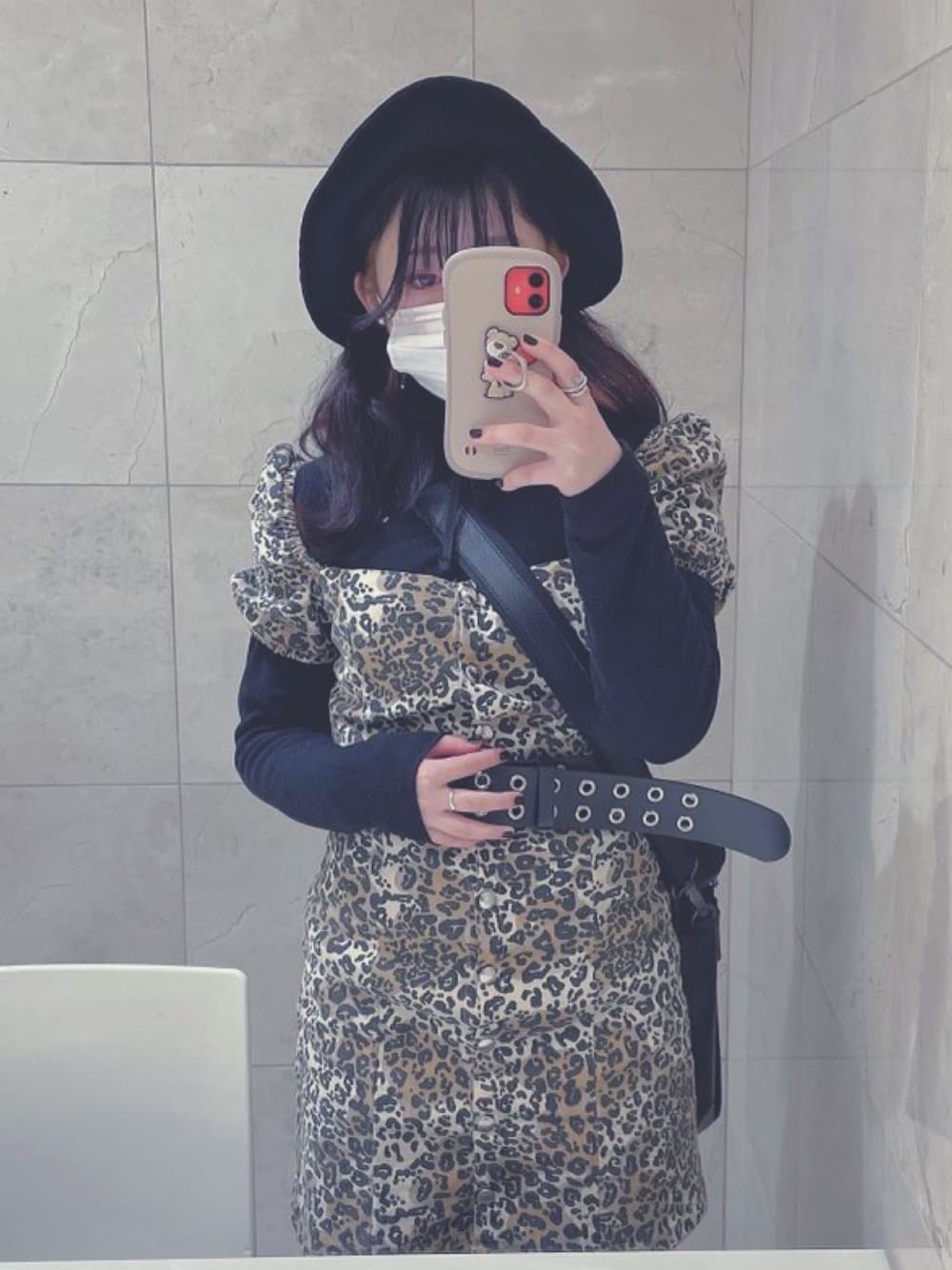 「ひょう柄ワンピース、冬コーデ、低身長」｜「Bershkaのアイテム（ワンピース/ドレス、ベージュ系）」を使った、cocochanmanさん（レディース・148cm）の夏コーディネートの1枚目の写真