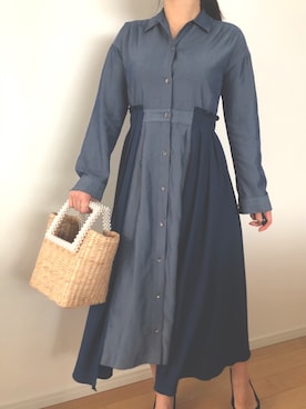 Nine ナイン のシャツワンピースを使った人気ファッションコーディネート Wear