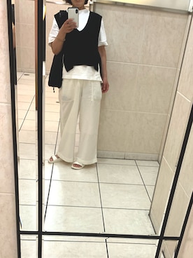 「Fashion Letter（ファッションレター）のアイテム（その他パンツ）」を使った、RRSさん（レディース・159cm）の夏コーディネート