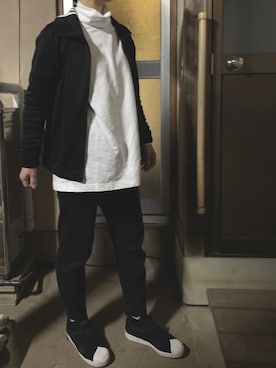 「Y-3（ワイスリー）のアイテム（その他アウター）」を使った、RRSさん（レディース・159cm）の冬コーディネート