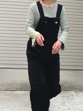 「ピスタチオ」｜「アイテム（サロペット/オーバーオール）」を使った、RRSさん（レディース・159cm）の春コーディネート