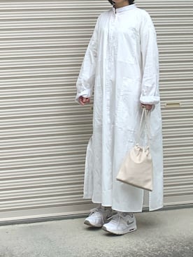 「SEVENDAYS=SUNDAY（セブンデイズサンデイ）のアイテム（シャツワンピース）」を使った、RRSさん（レディース・159cm）の春コーディネート