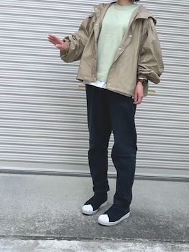 「Ifuru（イフル）のアイテム（ジャケット/アウター）」を使った、RRSさん（レディース・159cm）の春コーディネート