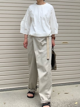 「REAL CUBE（リアルキューブ）のアイテム（バッグ）」を使った、RRSさん（レディース・159cm）の夏コーディネート