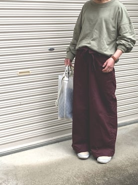 「rps（アールピーエス）のアイテム（スウェット）」を使った、RRSさん（レディース・159cm）の春コーディネート