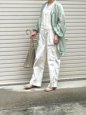 「ピスタチオ」｜「アイテム（サロペット/オーバーオール）」を使った、RRSさん（レディース・159cm）の夏コーディネート
