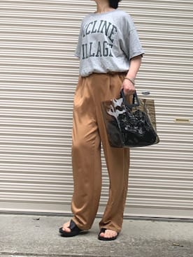 「REAL CUBE（リアルキューブ）のアイテム（バッグ）」を使った、RRSさん（レディース・159cm）の夏コーディネート