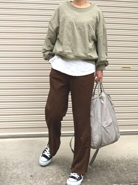 「rps（アールピーエス）のアイテム（スウェット）」を使った、RRSさん（レディース・159cm）の秋コーディネート