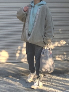 「CLANE（クラネ）のREVERSIBLE MILITARY BOA JACKET（その他アウター）」を使った、RRSさん（レディース・159cm）の冬コーディネート