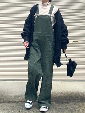 「kutir（クティール）のアイテム（オールインワン・サロペット）」を使った、RRSさん（レディース・159cm）の冬コーディネート