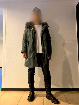 「HYSTERIC GLAMOUR（ヒステリックグラマー）のアイテム（モッズコート）」を使った、luvsk8さん（メンズ・183cm）の秋コーディネート