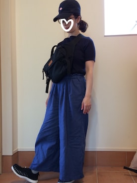 「UNIQLO（ユニクロ）のリブボートネックT（5分袖）（Tシャツ/カットソー）」を使った、michiさん（レディース・152cm）の春コーディネート