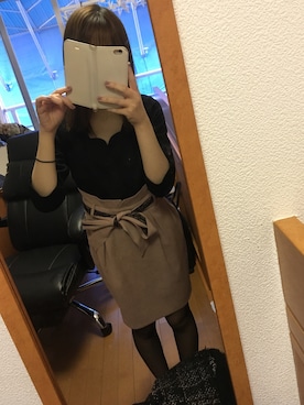 「CECIL McBEE（セシルマクビー）のアイテム（ワンピース/ドレス）」を使った、香菜さん（レディース・150cm）の秋コーディネート