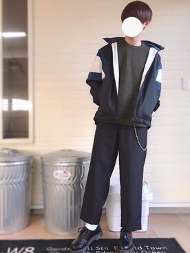 「kutir（クティール）のアイテム（ウォレットチェーン）」を使った、Umeyaさん（メンズ・170cm）の冬コーディネート