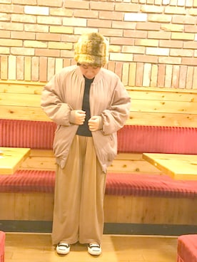 「カオリノモリ」｜「アイテム（MA-1）」を使った、artless。。。mushさん（レディース・152cm）の冬コーディネート