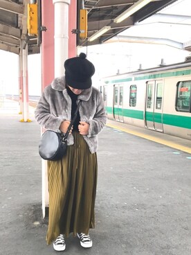 「カオリノモリ」｜「アイテム（ブルゾン）」を使った、artless。。。mushさん（レディース・152cm）の冬コーディネート
